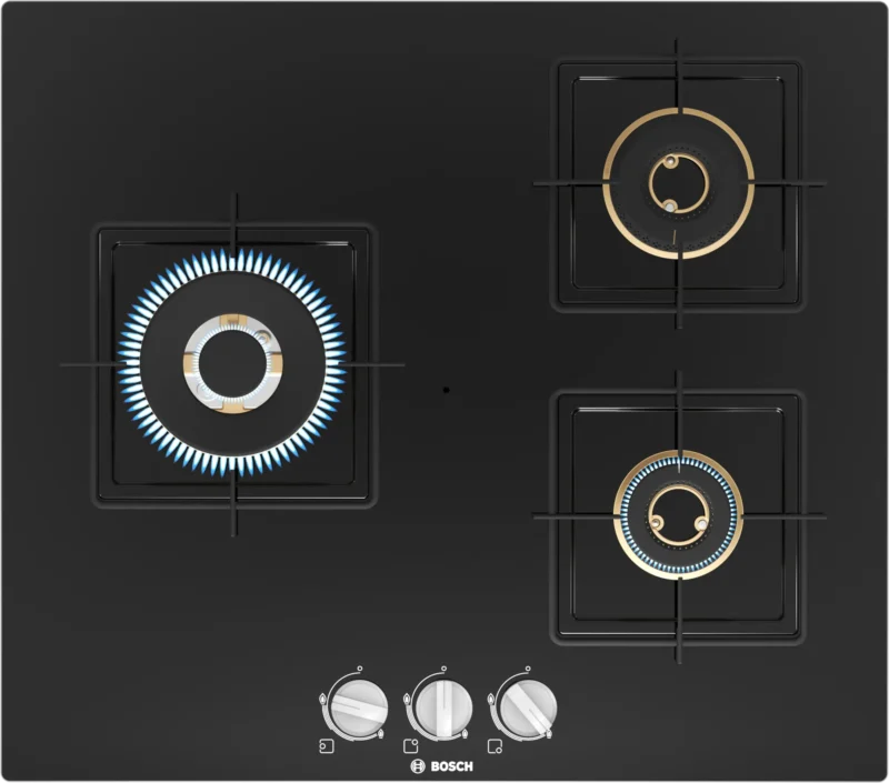 Series 4 Gas hob 60 cm Tempered glass, Black - PNC6B6F10I