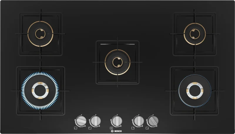 Series 6 Gas hob 90 cm Tempered glass, Black - PNV9B6F10I
