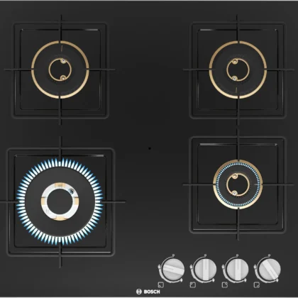 Series 4 Gas hob 60 cm Tempered glass, Black - PNH6B6F10I
