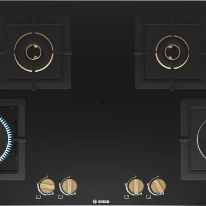 Series 4 Gas hob 90 cm Tempered glass, Black - PNF9B6F20I