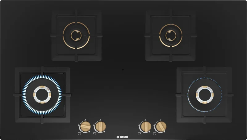 Series 4 Gas hob 90 cm Tempered glass, Black - PNF9B6F20I