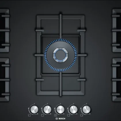 Series 6 Gas hob 90 cm Tempered glass, Black - PPQ9B6O90I